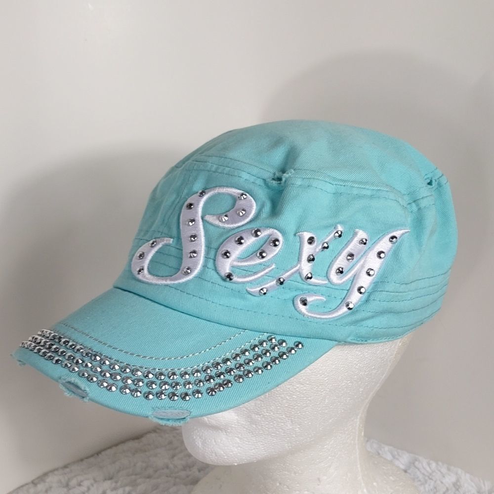 Premium "Sexy" Studded Distressed Woman's Cap